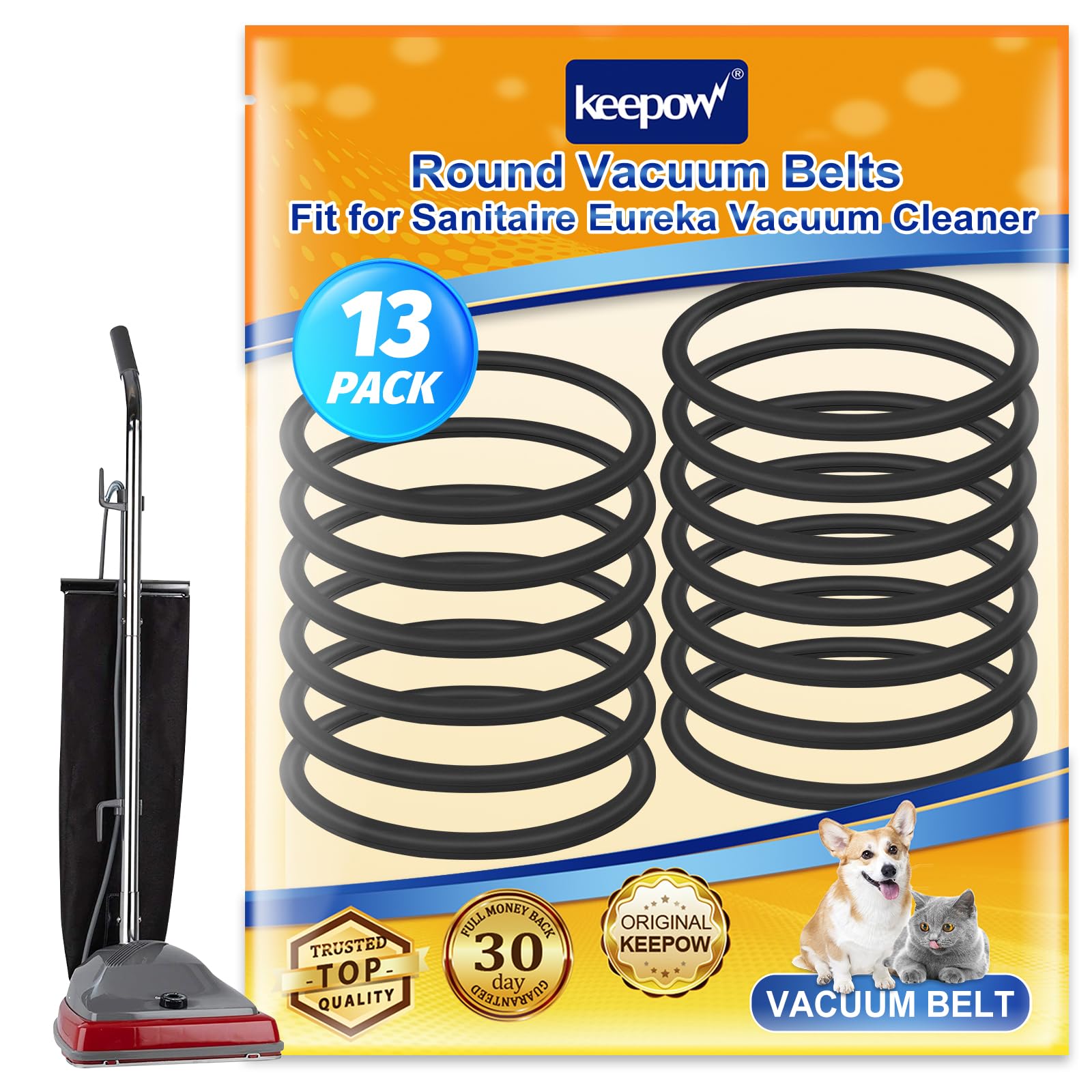 Amazon.com: KEEPOW Vacuum Belt, 13 Pack Round Vacuum Belts
